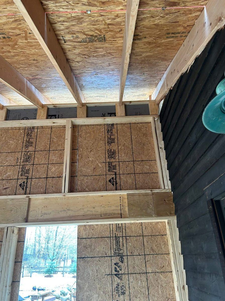 Addition ceiling joists, by New West Co