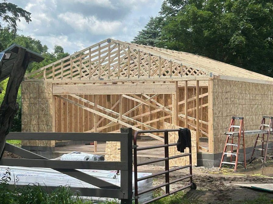 Garage trusses set, by New West Co