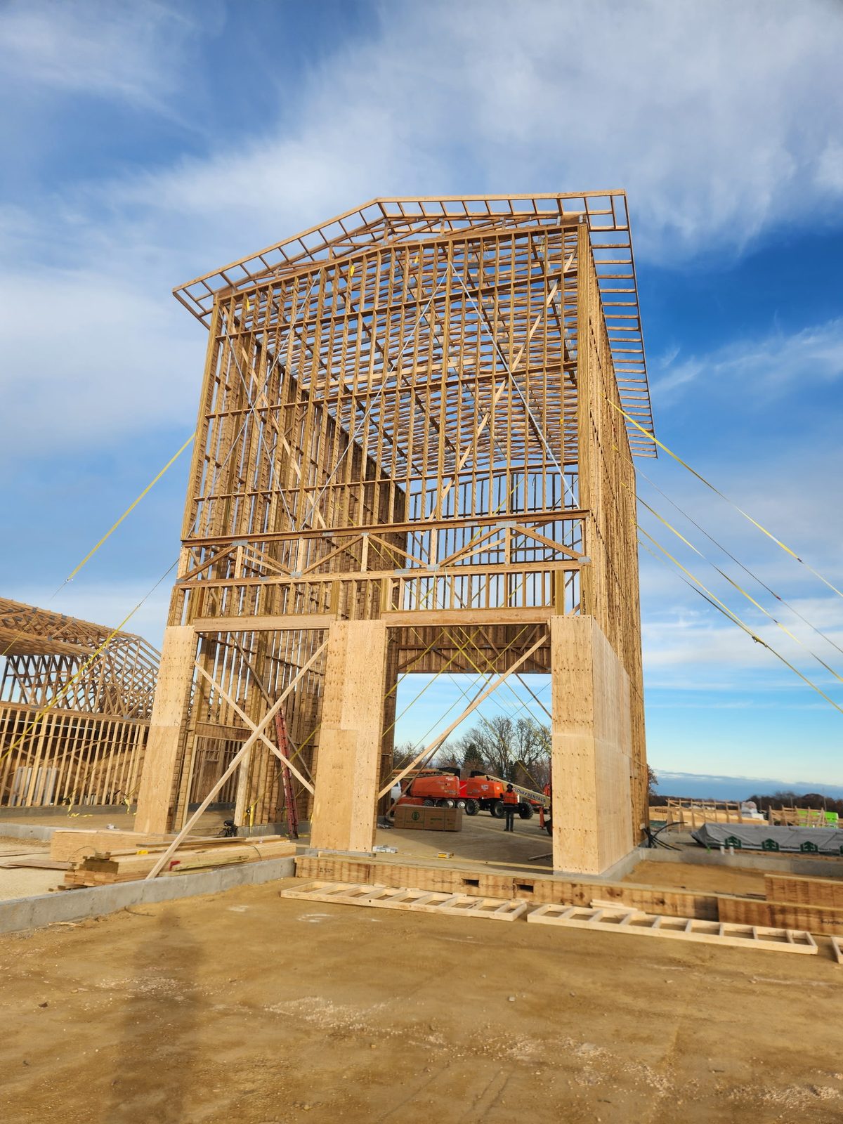 Tall wall framing, by New West Co