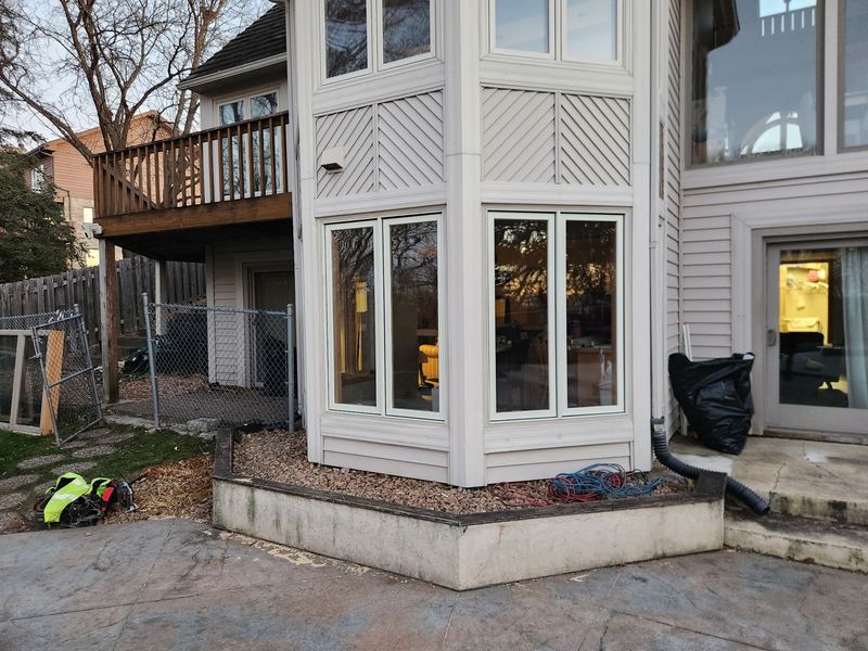 Bay window replacement outside, by New West Co