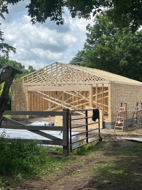 Garage trusses set, by New West Co